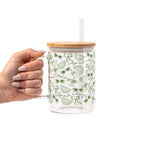 Margs and Matrimony Bridesmaids Glass Cup, Mug & Tumbler with Lid and Straw