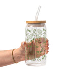 Margs and Matrimony Bridesmaids Glass Cup, Mug & Tumbler with Lid and Straw