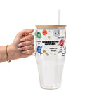 Neurodiverse Universe Glass Cup, Mug & Tumbler with Lid and Straw