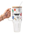 Neurodiverse Universe Glass Cup, Mug & Tumbler with Lid and Straw