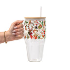 Nostalgic Christmas Glass Cup, Mug & Tumbler with Lid and Straw