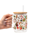 Nostalgic Christmas Glass Cup, Mug & Tumbler with Lid and Straw