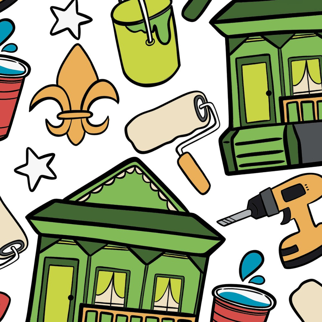 Rebuilding Together: New Orleans Glass Cup, Mug & Tumbler with Lid and Straw