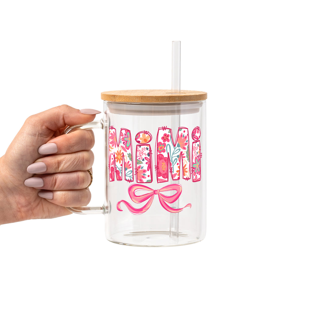 Pink Mimi, Gigi, Or Nana Glass Cups