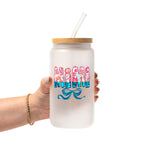 Pink Mimi, Gigi, Or Nana Glass Cup, Mug & Tumbler with Lid and Straw