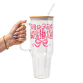 Pink Mimi, Gigi, Or Nana Glass Cups