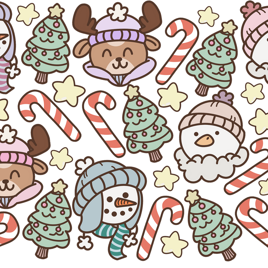 Winter Cuties Glass Cup, Mug & Tumbler with Lid and Straw