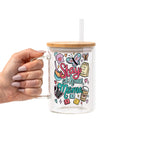 Mom Collection Glass Cup, Mug & Tumbler with Lid and Straw