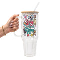 Stay At Home Mama Glass Cup, Mug & Tumbler with Lid and Straw