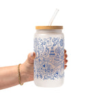 Something Blue Bridal Glass Cup, Mug & Tumbler with Lid and Straw