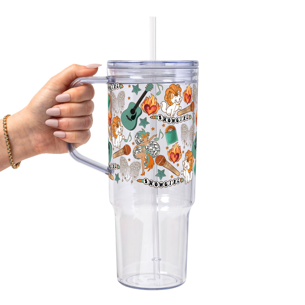 Showgirl Glass Cup, Mug & Tumbler with Lid and Straw
