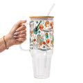 Showgirl Glass Cup, Mug & Tumbler with Lid and Straw