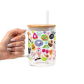 Summerween Glass Cup, Mug & Tumbler with Lid and Straw