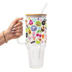 Summerween Glass Cup, Mug & Tumbler with Lid and Straw