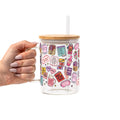 Spicy Book Lover Glass Cup, Mug & Tumbler with Lid and Straw
