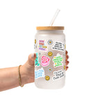 Sarcastic Mom Glass Cup, Mug & Tumbler with Lid and Straw