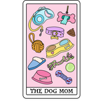 Dog Mom Tarot Glass Cup, Mug & Tumbler with Lid and Straw