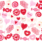 Valentine's Day Sweets Glass Cup, Mug & Tumbler with Lid and Straw
