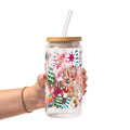 Whimsical Christmas Glass Cup, Mug & Tumbler with Lid and Straw