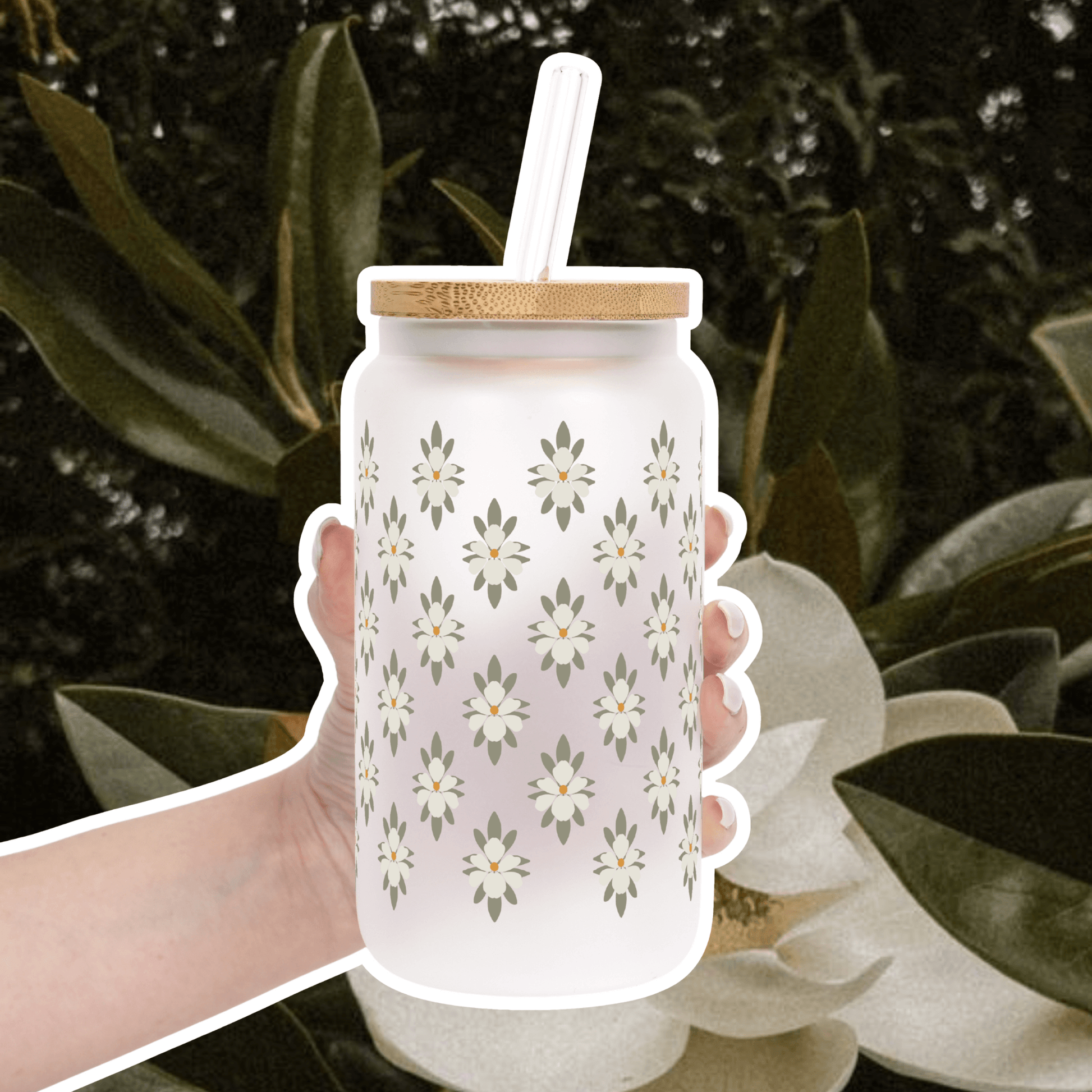 Soft Magnolias Cup With Lid and Straw from Sip Sip Hooray – Tumblers