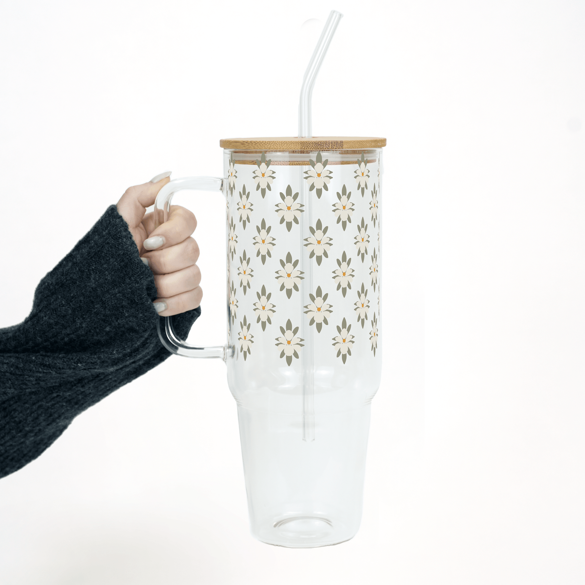 Soft Magnolias Tumbler With Lid and Straw from Sip Sip Hooray – Tumblers