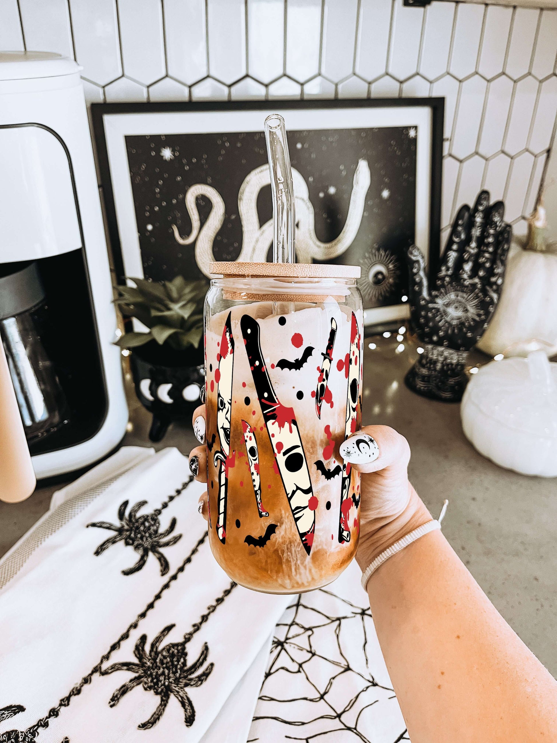 Spooky Splatter Cup With Lid and Straw from Sip Sip Hooray – Tumblers