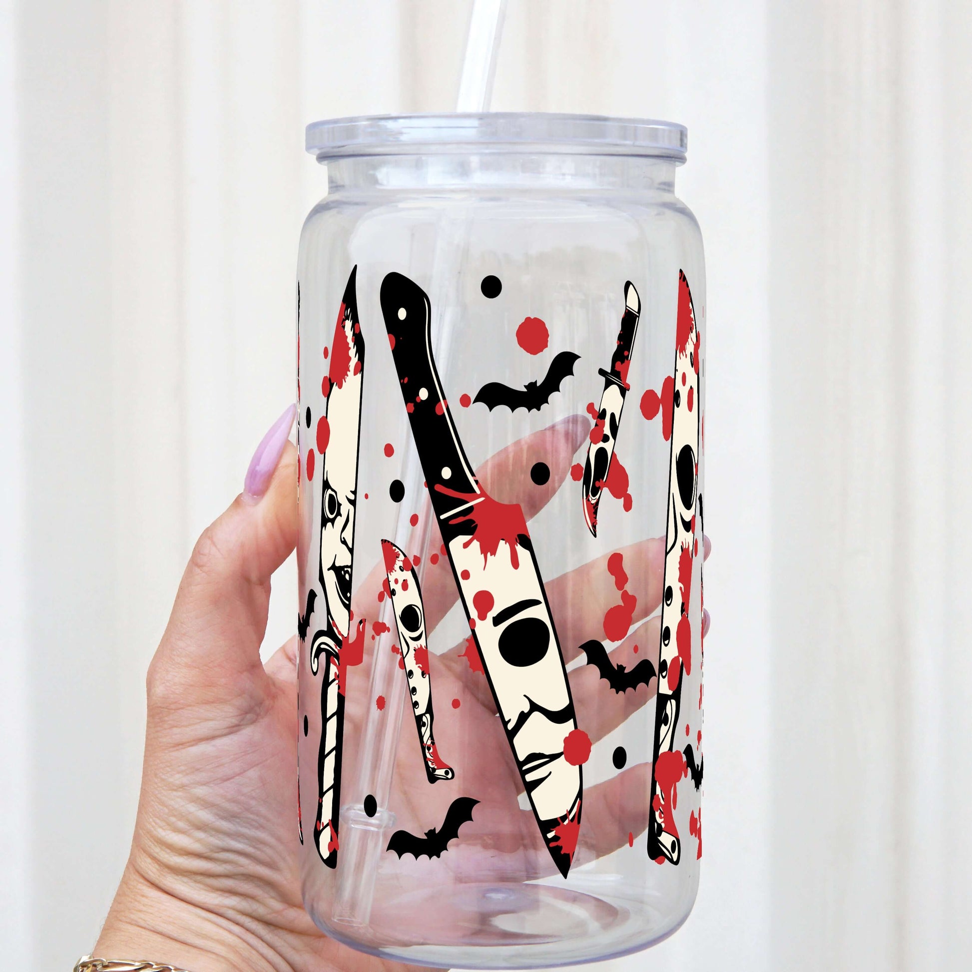 Spooky Splatter Cup With Lid and Straw from Sip Sip Hooray – Tumblers