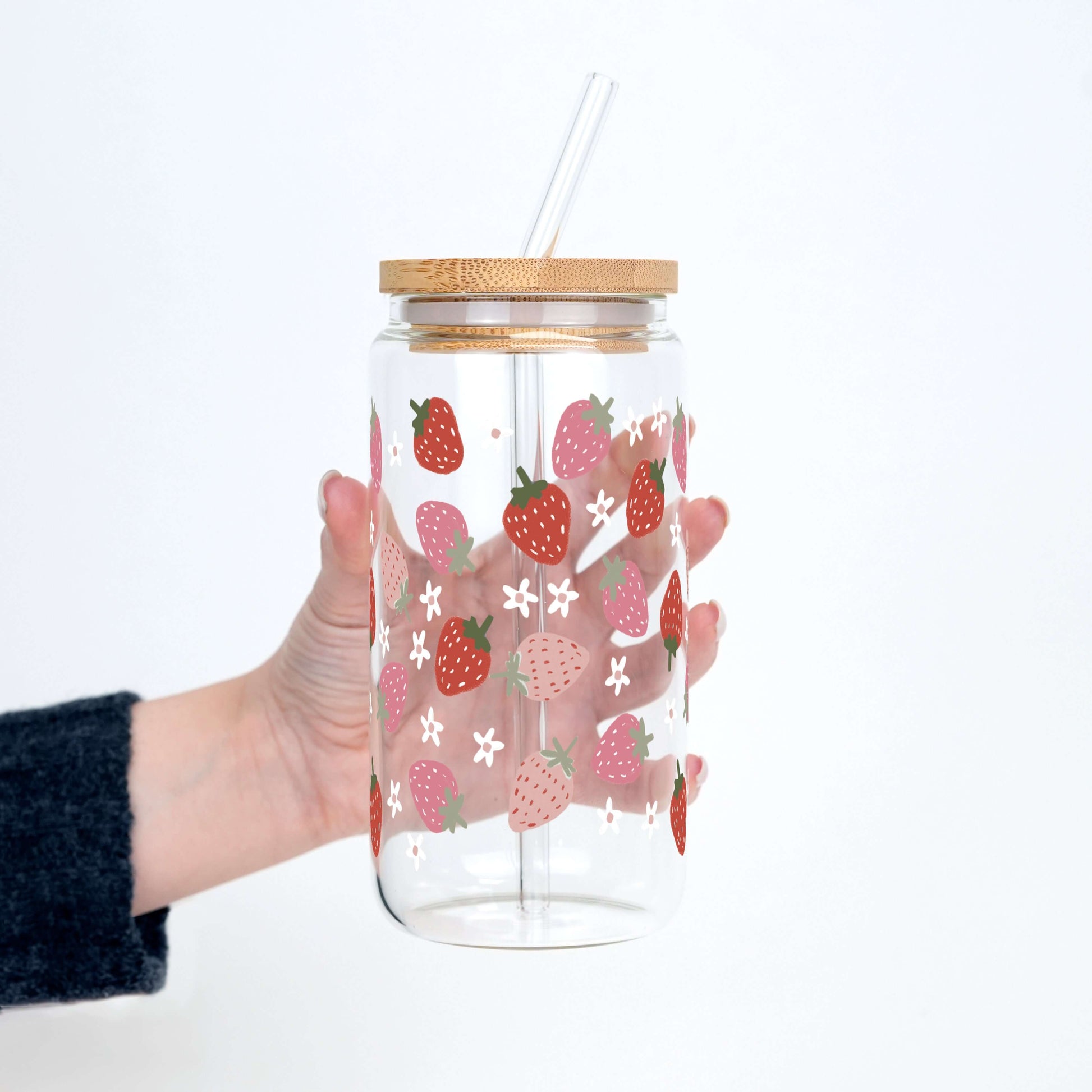 Spring Strawberries Cup with Lid and Straw from Sip Sip Hooray – Tumblers