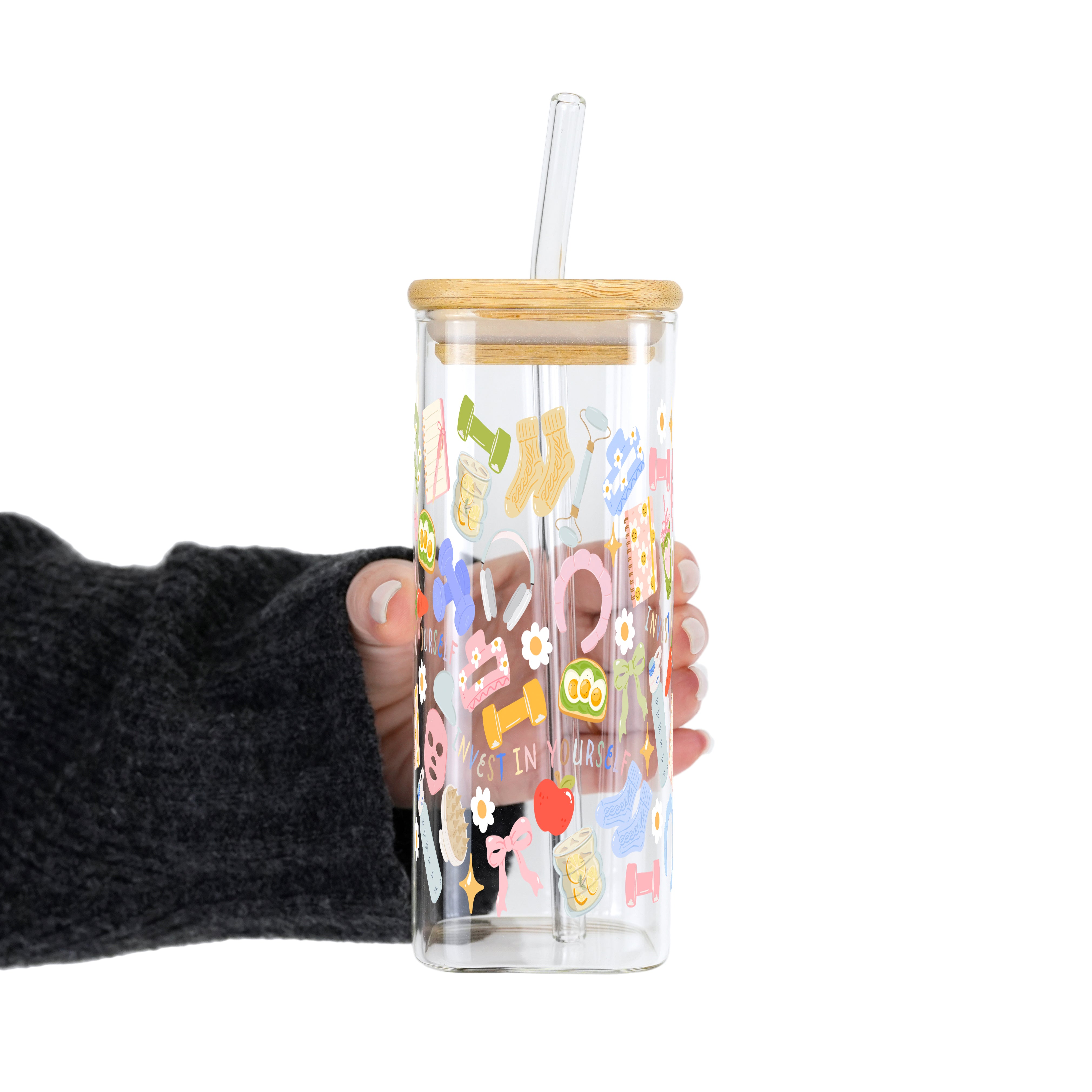 Wellness Girly Cup with Lid & Straw