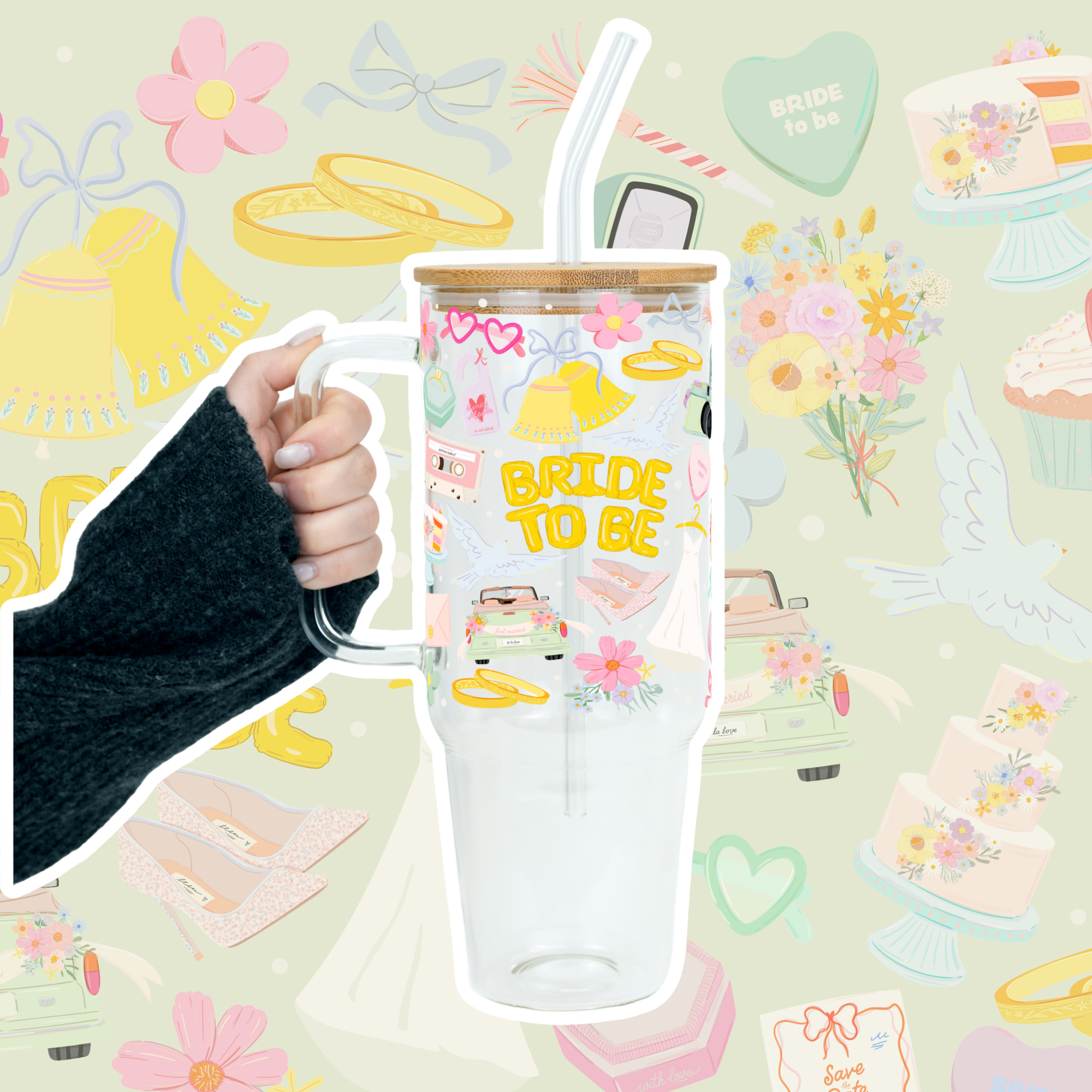 Bride To Be Tumbler With Lid & Straw