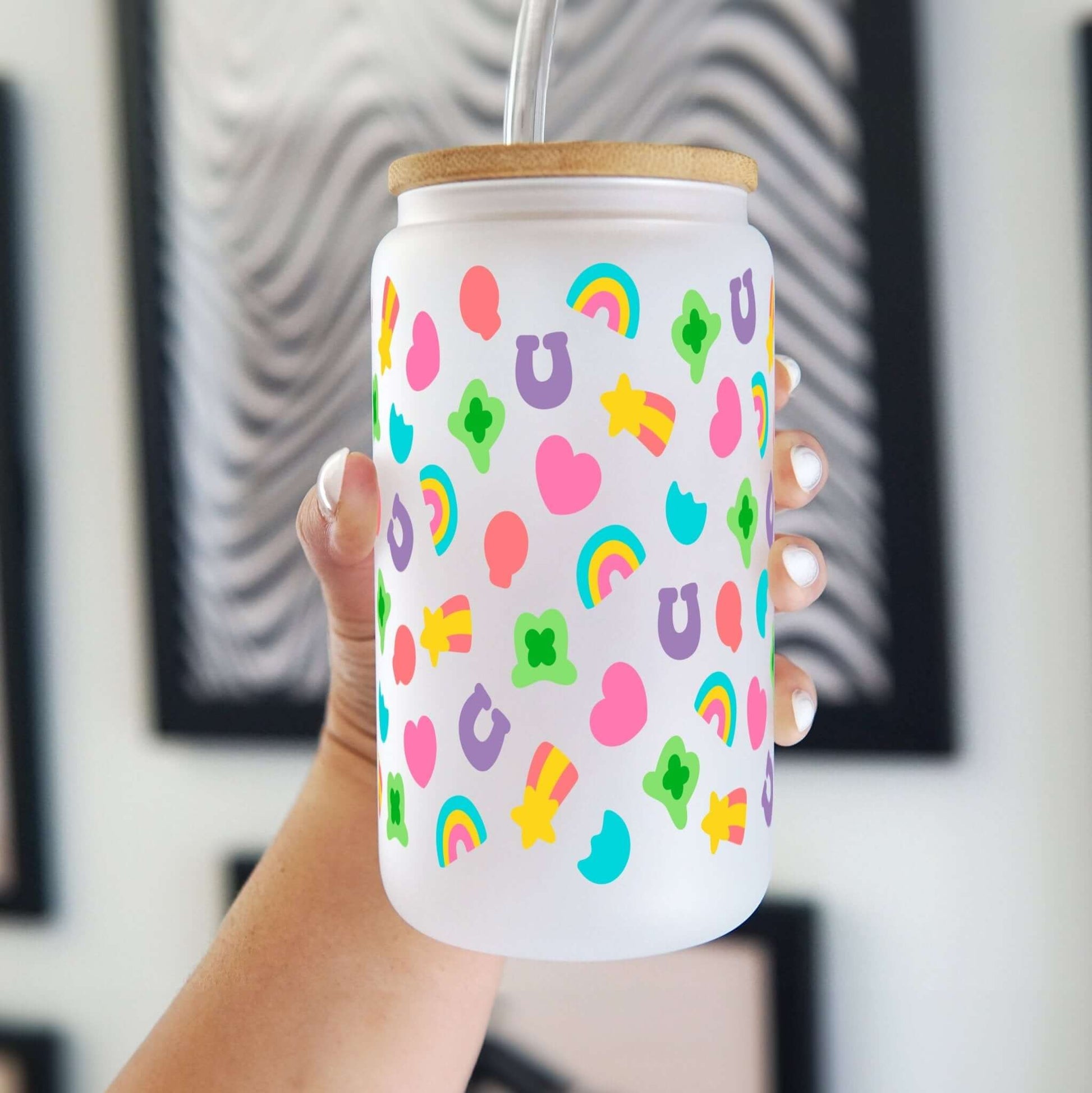 St Patrick's Day Lucky Charms Cup With Lid and Straw from Sip Sip Hooray – Drinkware