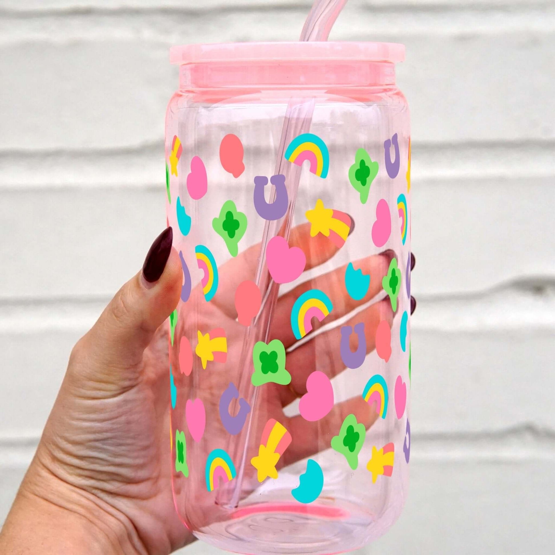 St Patrick's Day Lucky Charms Cup With Lid and Straw from Sip Sip Hooray – Drinkware