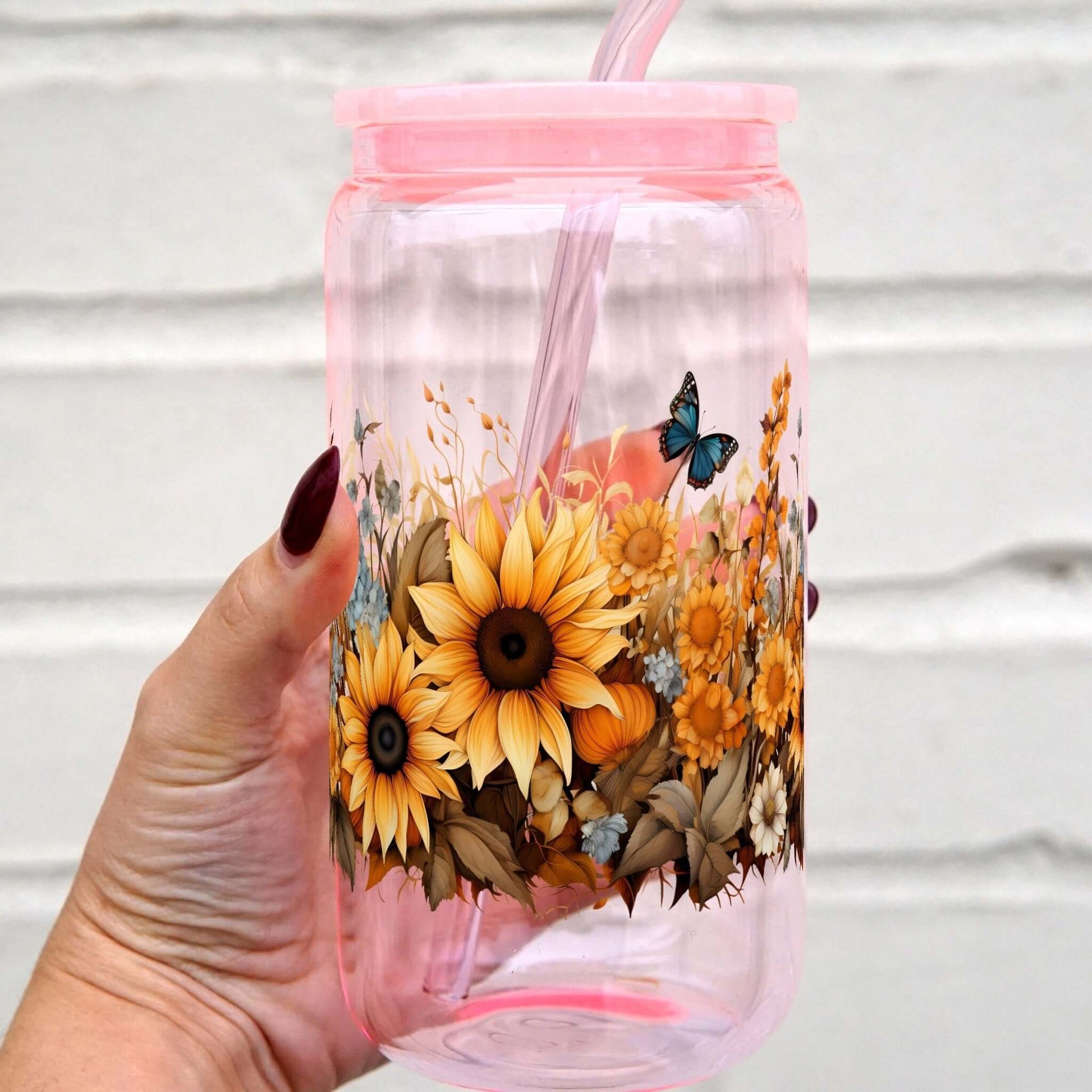 Sunflower Cup With Lid and Straw from Sip Sip Hooray – Drinkware