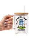 A Book A Day Glass Cup, Mug & Tumbler with Lid and Straw