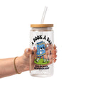 A Book A Day Glass Cup, Mug & Tumbler with Lid and Straw