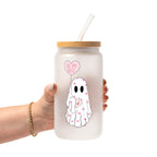 Be My Boo Ghostie Glass Cup, Mug & Tumbler with Lid and Straw