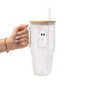 Be My Boo Ghostie Glass Cup, Mug & Tumbler with Lid and Straw
