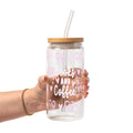 Coquette Books + Coffee Glass Cup, Mug & Tumbler with Lid and Straw