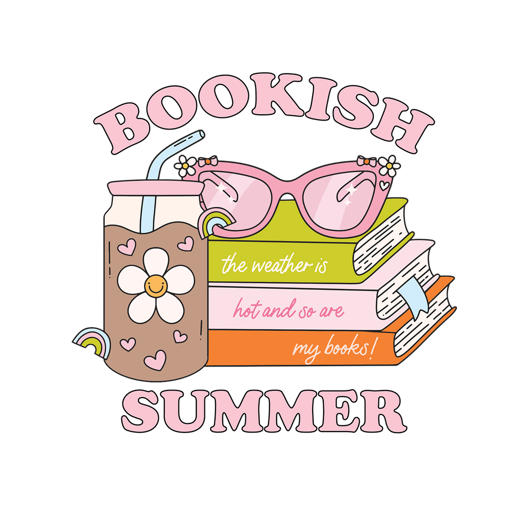 Bookish Summer Glass Cup, Mug & Tumbler with Lid and Straw