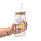 Bookish Summer Glass Cup, Mug & Tumbler with Lid and Straw