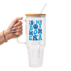 In My Boy Mom Era Glass Cup, Mug & Tumbler with Lid and Straw