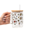 Bookish Book Lover Glass Cup, Mug & Tumbler with Lid and Straw
