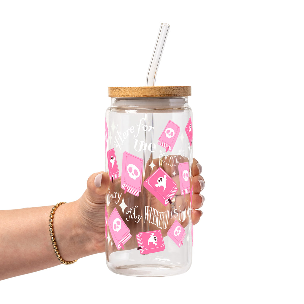 Boo-Kish Halloween Glass Cup, Mug & Tumbler with Lid and Straw