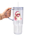 Cozy Christmas Bubbles Glass Cup, Mug & Tumbler with Lid and Straw