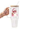 Cozy Christmas Bubbles Glass Cup, Mug & Tumbler with Lid and Straw