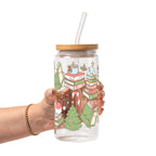 Bookish Christmas Glass Cup, Mug & Tumbler with Lid and Straw