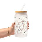 Classic Ghosties Glass Cup, Mug & Tumbler with Lid and Straw