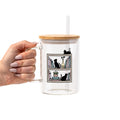 Shelf Cats Glass Cup, Mug & Tumbler with Lid and Straw