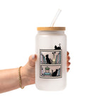 Shelf Cats Glass Cup, Mug & Tumbler with Lid and Straw