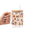 Cozy Fall Glass Cup, Mug & Tumbler with Lid and Straw